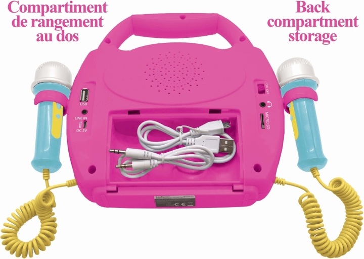 Produktbild Lexibook Minnie Mouse Bluetooth Lautsprecher mit Lichteffekte und Mikrofonen, Batterie wiederaufladbar