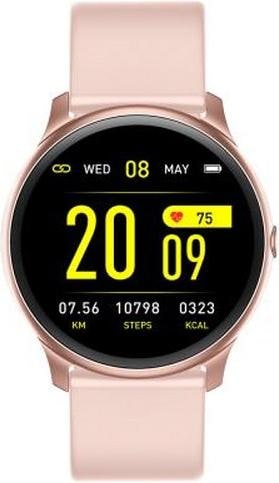 Actual product image Maxcom Fit FW32 Neon, Earbud color with pink silicone strap (47 mm)