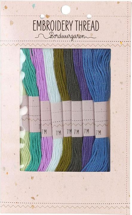 Actual product image Embroidery thread set 8 pieces, 8x7m