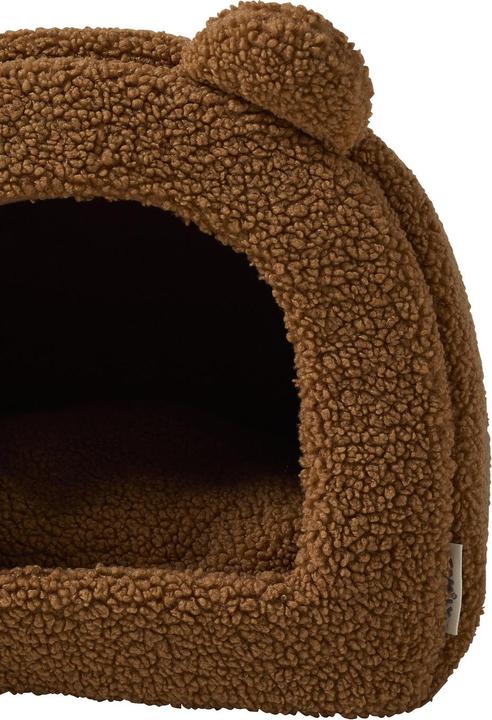 Produktbild Vertbaudet Katzenhöhle FAMILY aus Teddyfleece mit Bärenohren & herausnehmbarem Kissen (Katze)