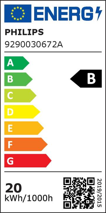 Energy Label Philips Fluorescent tube (G13, 20 W, 3700 lm, 1 x, B)