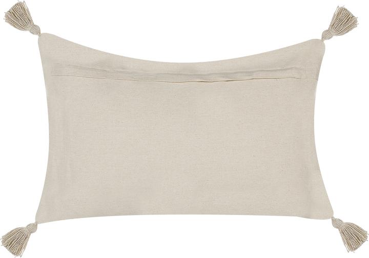 Produktbild Beliani Dekokissen geometrisches Muster hellbeige getuftet 40 x 60 cm 2er Set CRATAEGUS (40 x 60 cm)