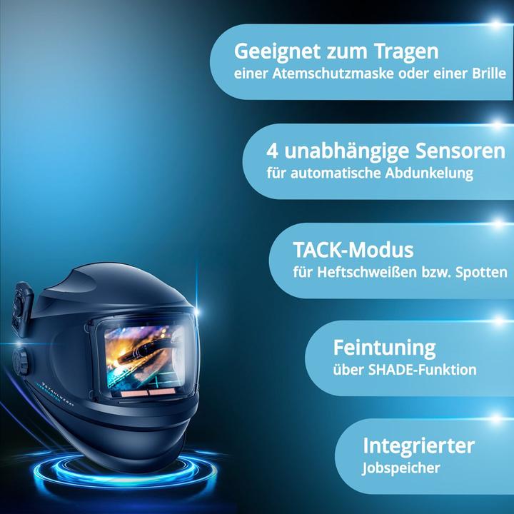 Produktbild Stahlwerk Schweisshelm MASTER 3-in-1 mit Fernbedienung, klappbarem Visier