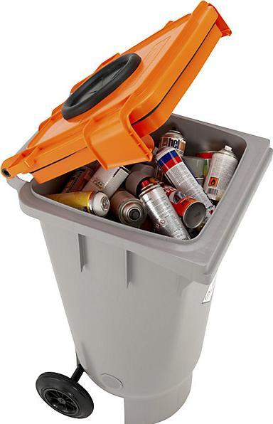 Actual product image Cemo Spray can collection container, mobile, capacity 120 l, HxWxD 960 x 498 x 554