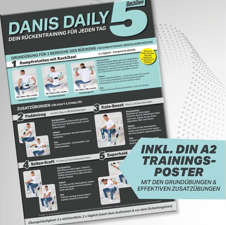 Produktbild BackDani Wirbelsäulentrainer türkis/schwarz