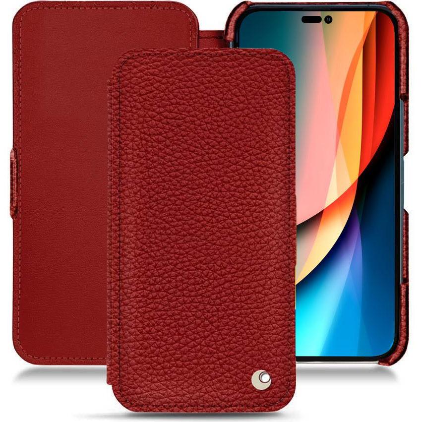 Thumbnail - Noreve Lederschutzhülle horizontal (Apple iPhone 14 Pro), Smartphone Hülle, Rot