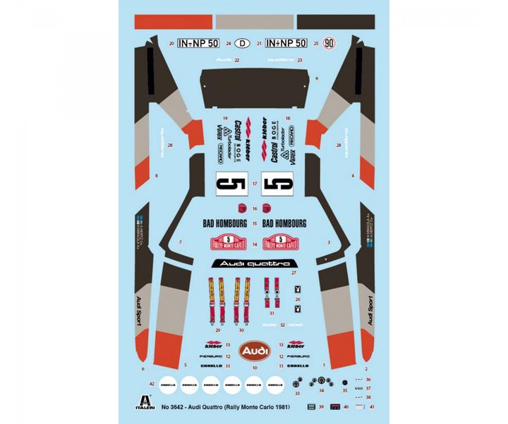 Actual product image Italeri 1:24 Audi Quattro Rally