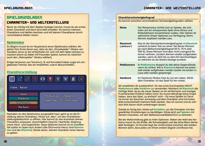 Nährwerte und Zutaten Terraria - Der grosse inoffizielle Guide (Deutsch, Aaron Kübler, Andreas Zintzsch, Anne-Sophie Hardouin, Bettina Pflugbeil, 2024)