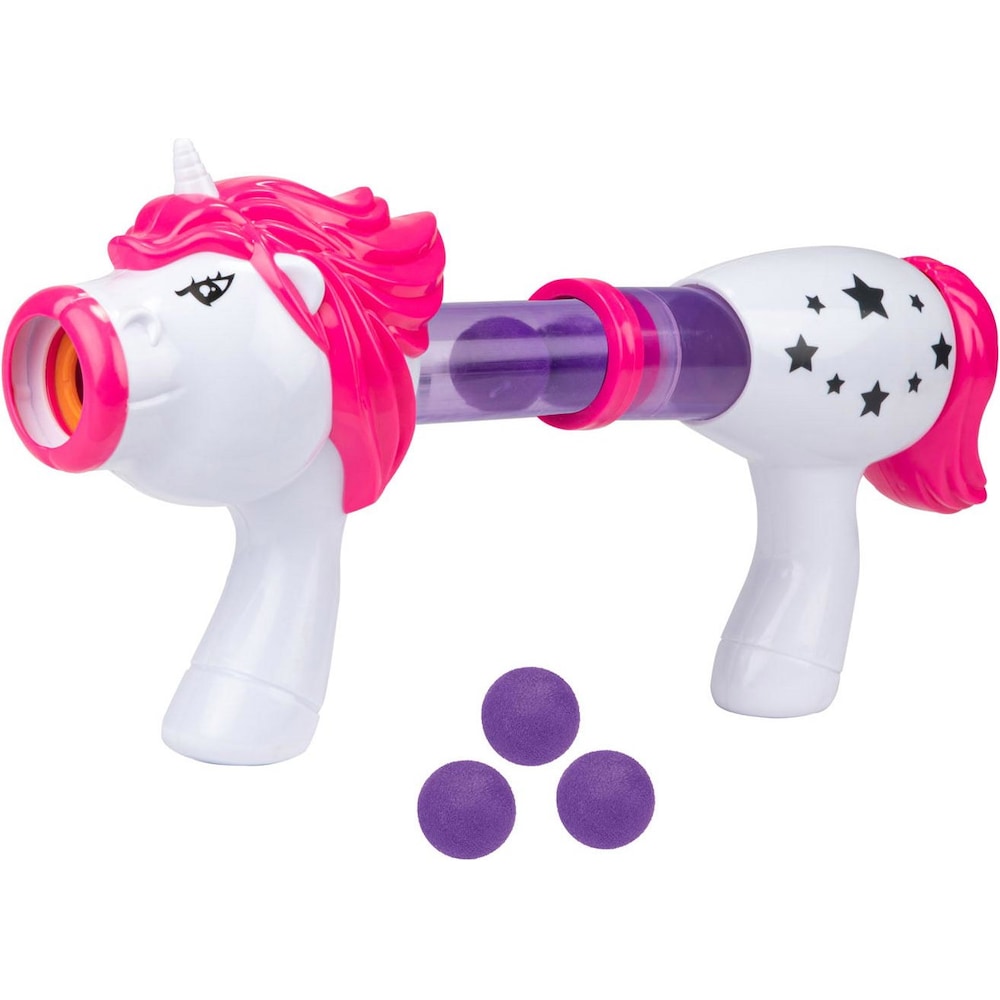 Toi-Toys Dream Horse Einhorn-Schiesspistole mit Schaumstoffkugeln