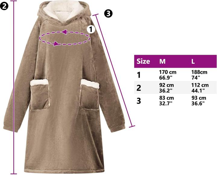 Immagine prodotto vidaXL Decken-Hoodie (95 x 85 cm)
