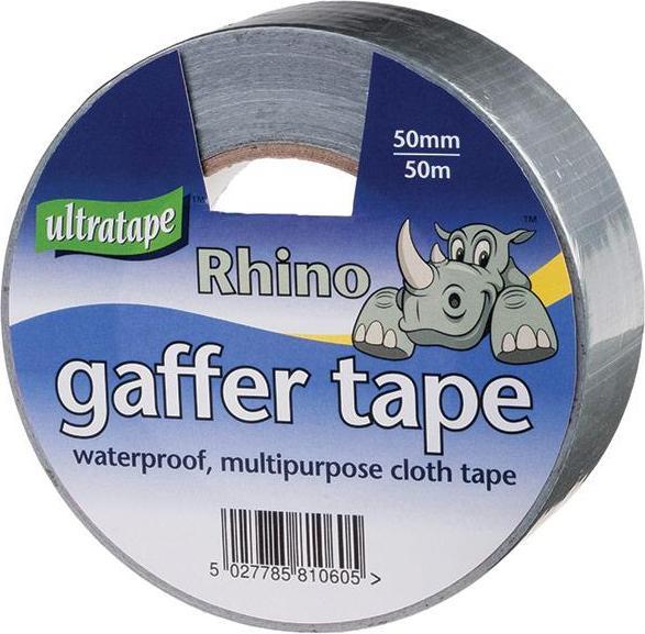 Ultratape Rhino 50m Gaffer Cloth Tape 50mm Silver
