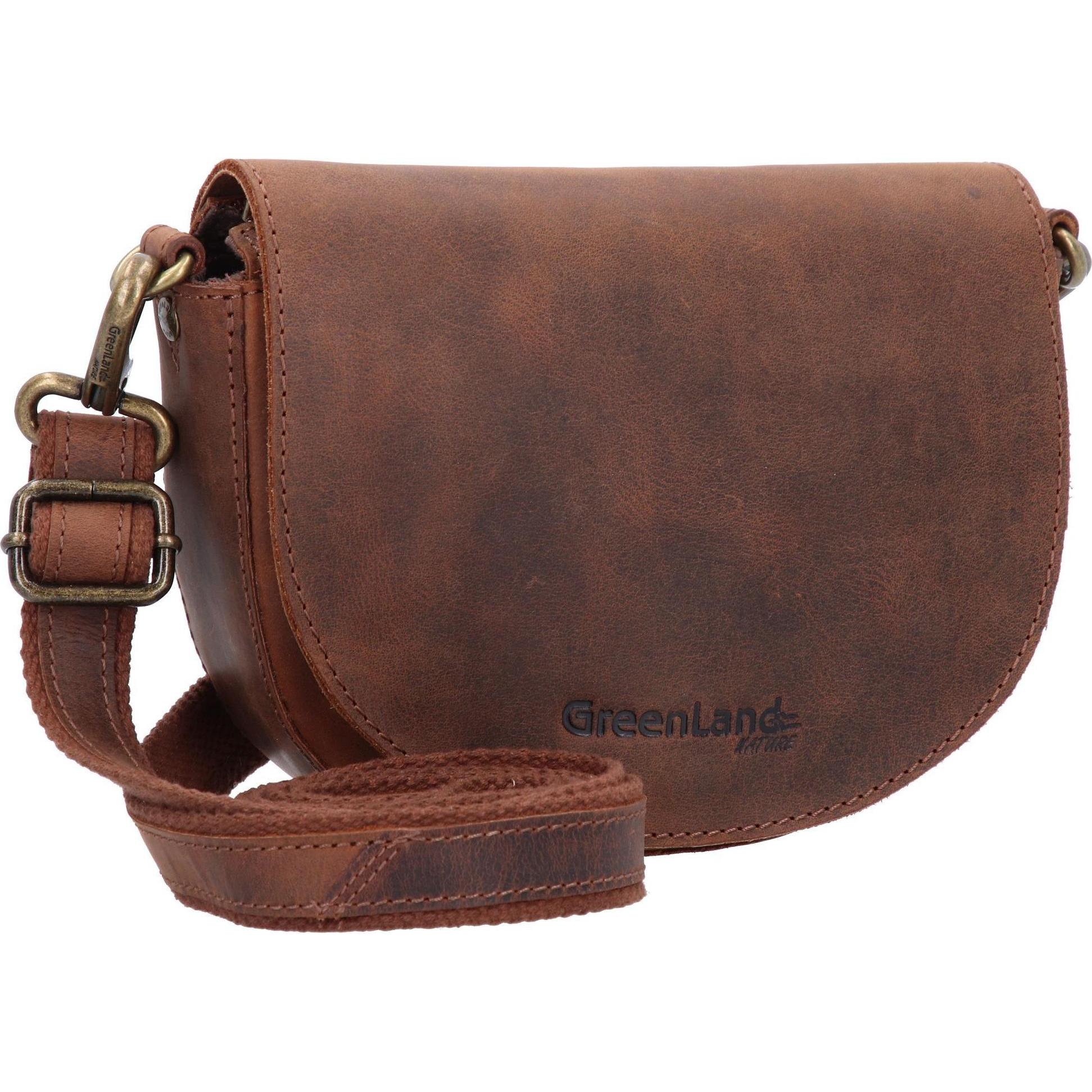 Thumbnail - Greenland Nature, Handtasche, Montenegro Umhängetasche Leder 12 cm, Braun