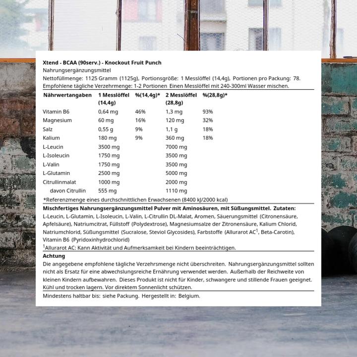 Immagine prodotto Xtend BCAA originali (Punch di frutta Knockout)
