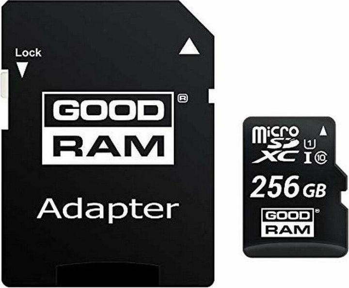 Produktbild Goodram Microcard M1AA + adapter (256 GB, microSDXC, U1, UHS-I)