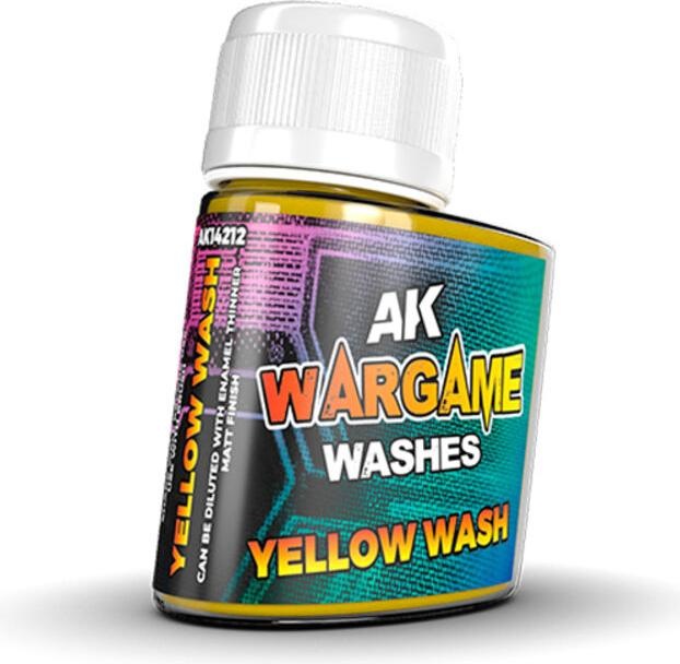 Actual product image AK Interactive Pot de Wash For Wargame - Yellow Wash (35 ml)