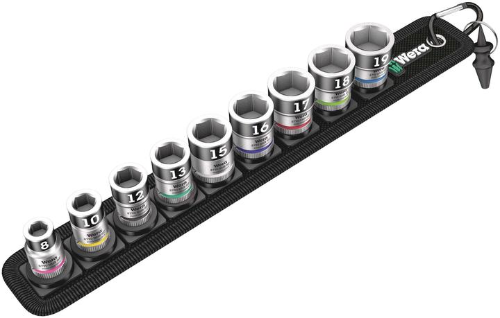 Actual product image Wera Belt B 1 Zyklop socket set (19 mm, 15 mm, 17 mm, 12 mm, 13 mm, 16 mm, 18 mm, 8 mm, 10 mm)