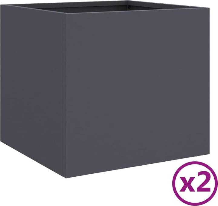 Actual product image vidaXL Pflanzkübel 2 Stk. Kaltgewalzter