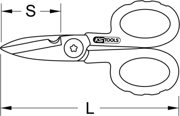 Actual product image KS Tools Universal workshop shears (14.30 cm)