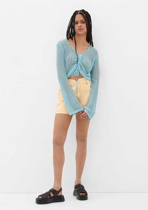 Produktbild s.Oliver Strickpullover Pullover mit verstellbarer Raffung (L, S)