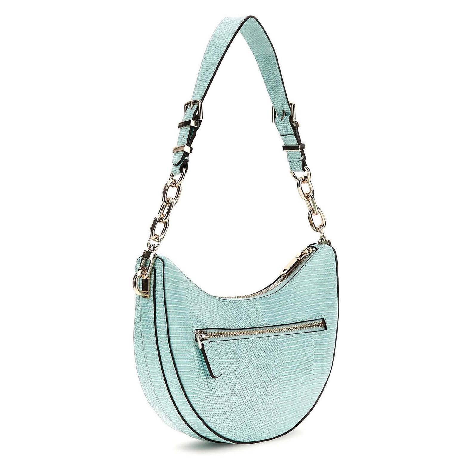 Guess, Damen, Handtasche, Orlina Top Zip Shoulder Bag, Türkis