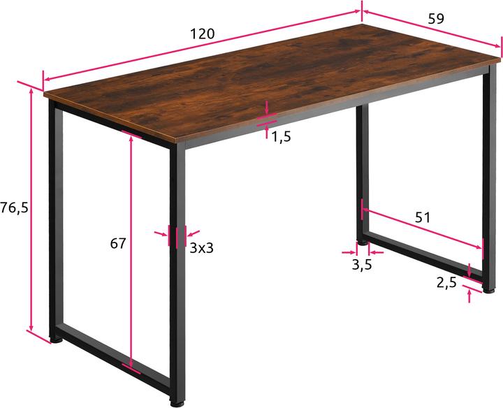 Produktbild tectake Flint (120 x 59 x 76.5 cm)