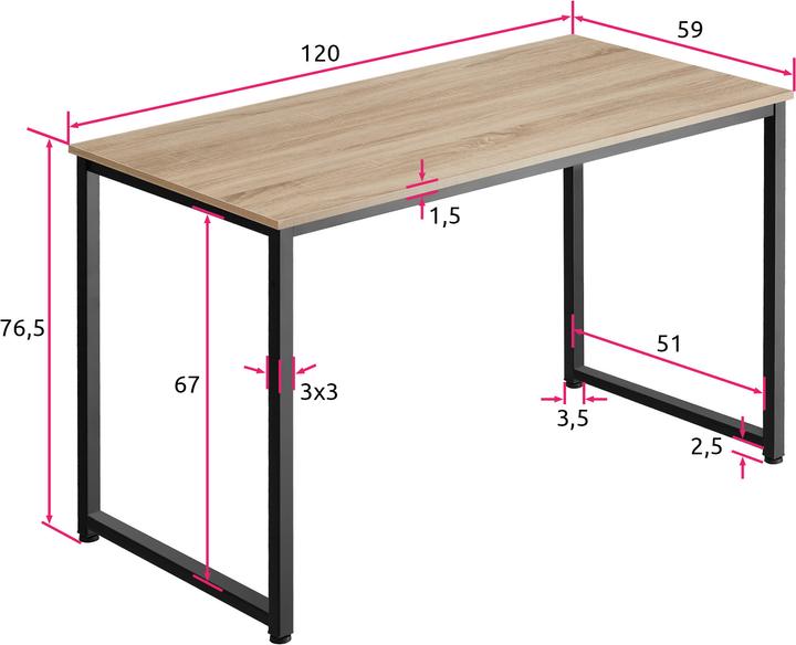 Produktbild tectake Flint (120 x 59 x 76.5 cm)