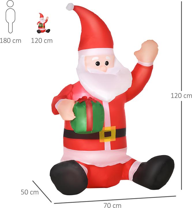 Produktbild Jamb Weihnachtsmann Sitzend 120cm LED