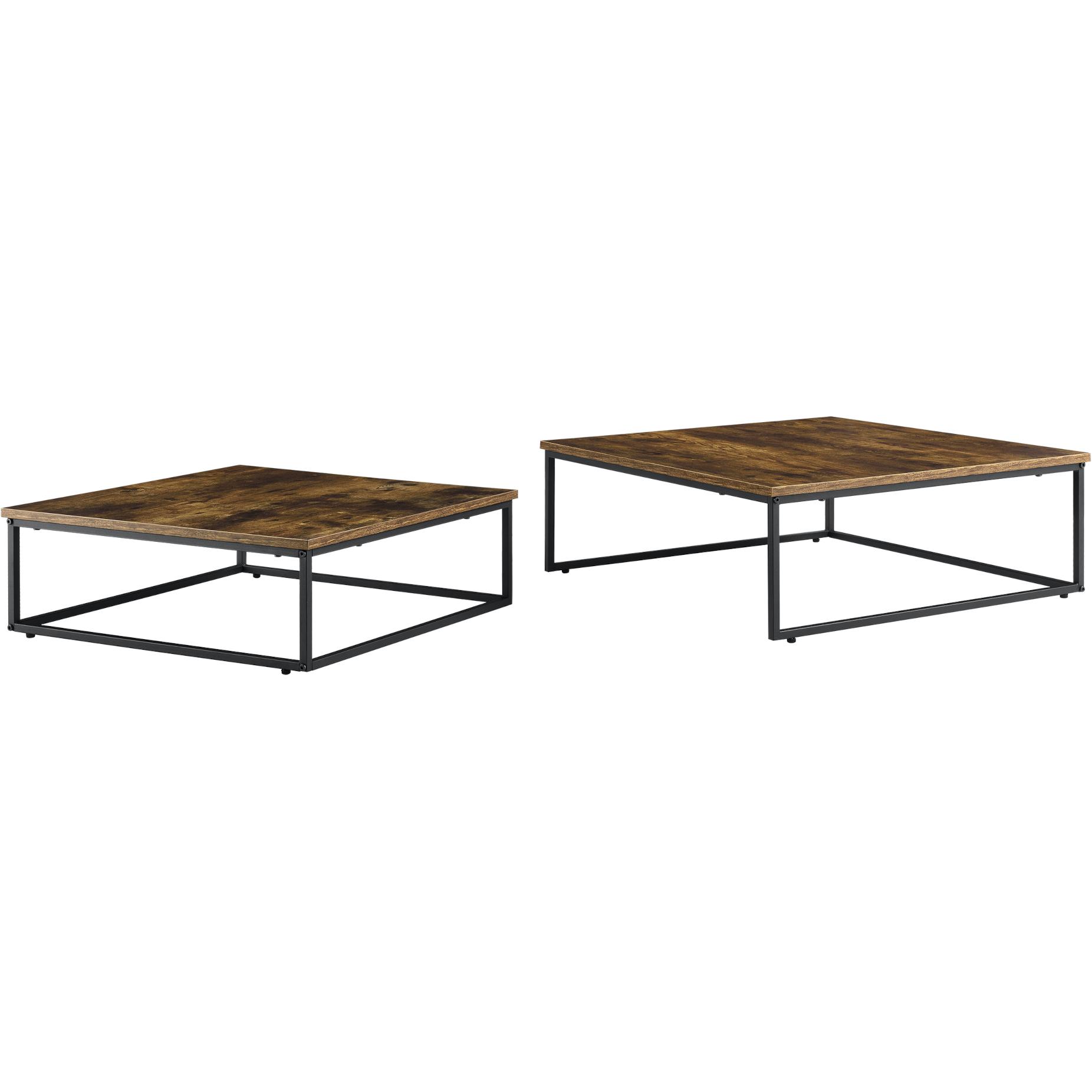 En.Casa, Couchtisch + Beistelltisch, Haninge (75 x 75 x 27 cm, 65 x 65 x 22 cm)
