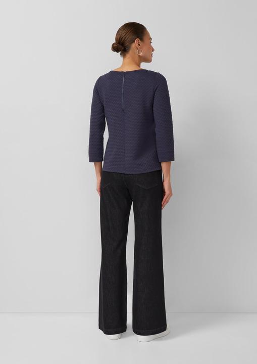 Produktbild s.Oliver Sweatshirt Jacquard-Sweatshirt im Relaxed Fit mit U-Boot-Ausschnitt (36)
