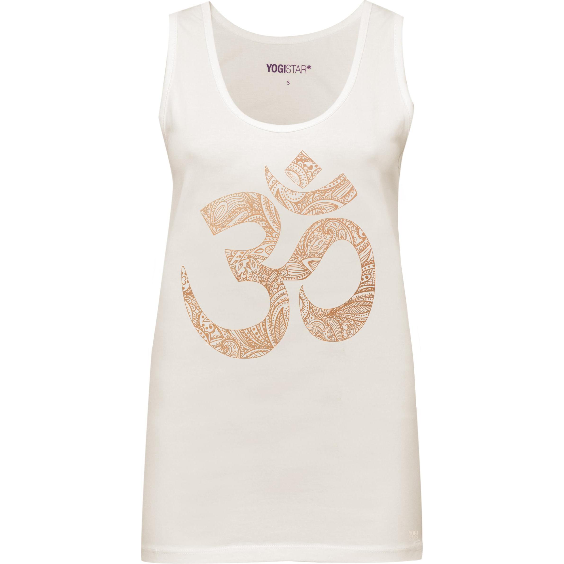 Yogistar, Damen, Shirt, Yoga Tank Top Om, Weiss, (M)