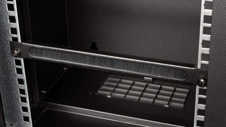 Actual product image equip 10" cable entry with brush insert, 1U black