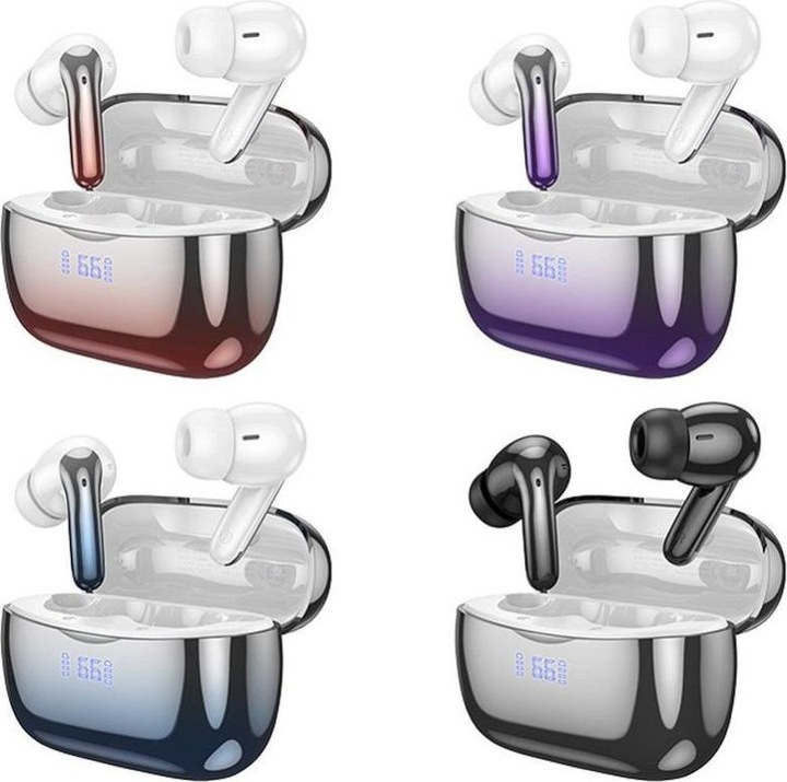 Actual product image Hoco Bluetooth headphones chrome effect (ANC, 7 h, Wireless)