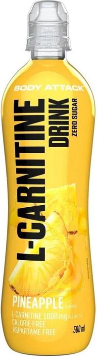 Powerfood One Body Attack L-Carnitine Drink Pineapple, 18 x 500 ml (Ananas, 18 x)