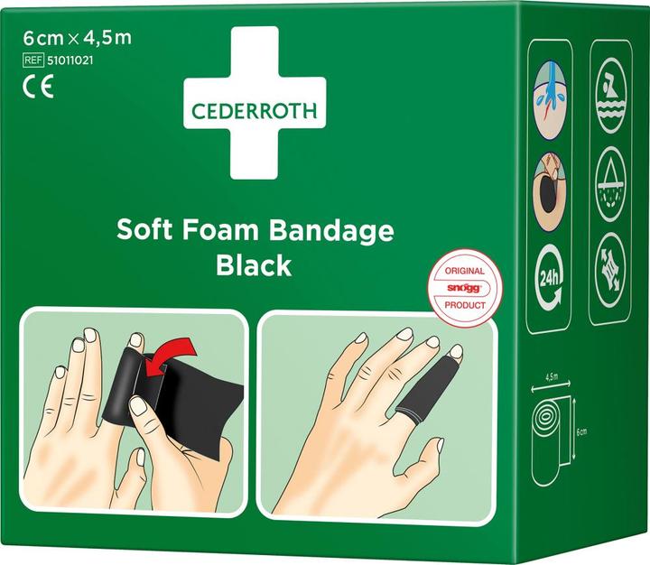 Produktbild Cederroth Soft Foam Bandage schwarz (1 x)