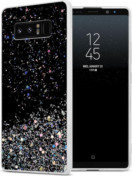 Black with glitter