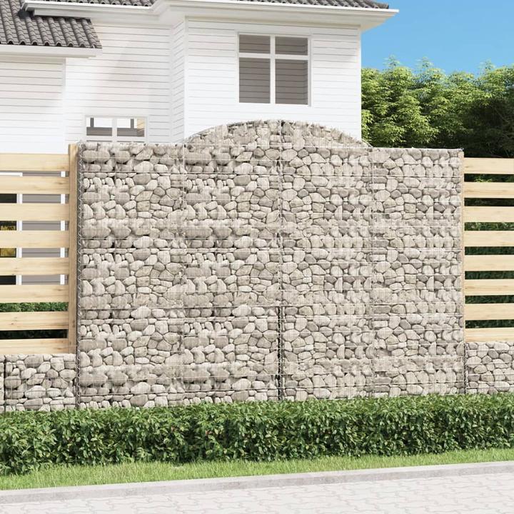 Produktbild VidaXL Gabionen mit Hochbogen 8 Stk. 300 x 50 x 220/240cm Verzinktes Eisen