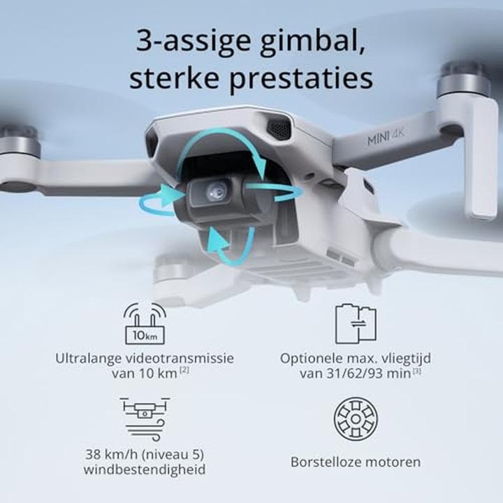Actual product image DJI Mini 4K Fly More Combo (31 min, 249 g, 12 Mpx)