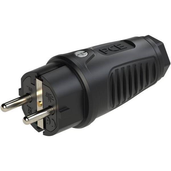 PCE, Netzstecker + Netzkupplung, Stecker Schutzkontaktstecker Vollgummi IP44 0512-ss