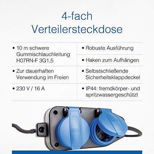 Productafbeelding As - Schwabe 60671 Contactdoosverdeler Zwart Beschermcontact (10 m, CEE 7/3)