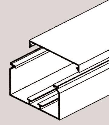 Produktbild GGK Geräteeinbaukanal BR 60x110/80 AlpinweissRAL9010 m.DIN-Schiene (200 cm)