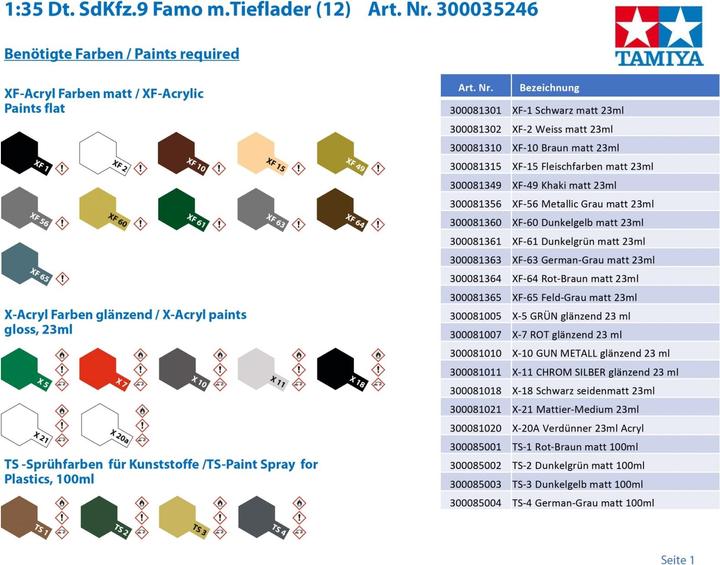 Produktbild Tamiya FAMO+Tank Transp.