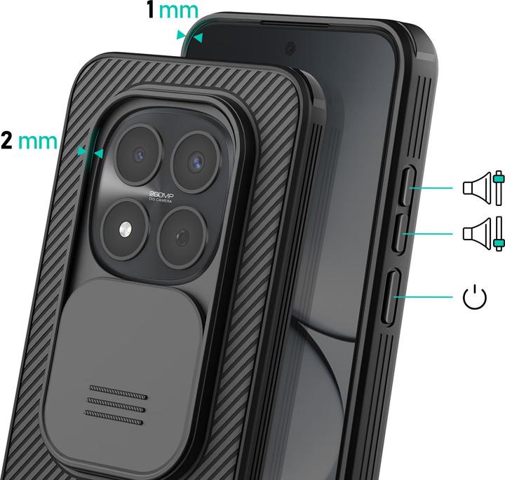 Actual product image Nillkin CamShield PRO Zadní Kryt pro Xiaomi Redmi Note 15 Pro 5G Black (Xiaomi Redmi 15 5G)