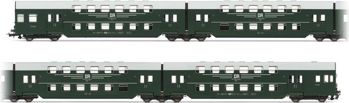 Immagine prodotto Rivarossi Carrozza DR a 4 piani con rimorchio trainante verde/grigio Ep. IV (Traccia IV)