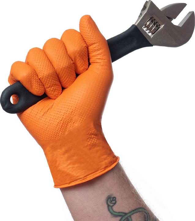 Image du produit NoName Gants en nitrile non poudrés MAXTER 7.0, 90 pces, taille XL, orange (XL)