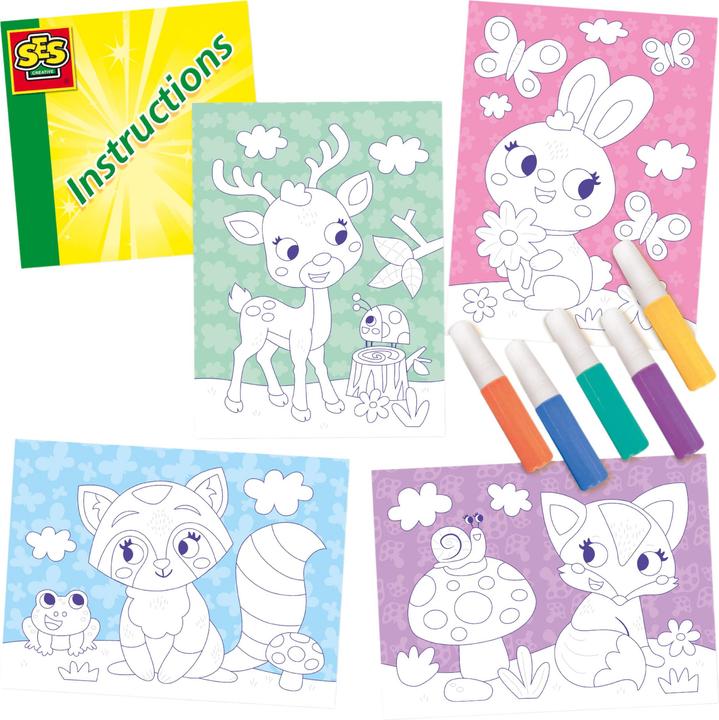 Actual product image Ses Creative Coloured sand art - Forest animals