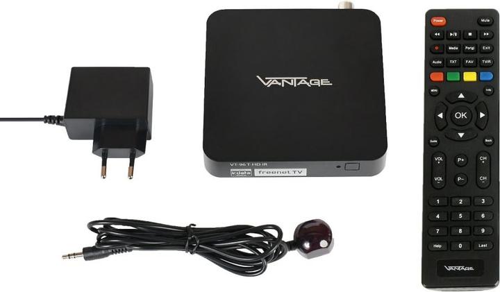 Image du produit Vantage VT-96 T2 Récepteur DVB-T2 Fonction d'enregistrement Norme allemande H - H.265 - HEVC (DVB-T2)