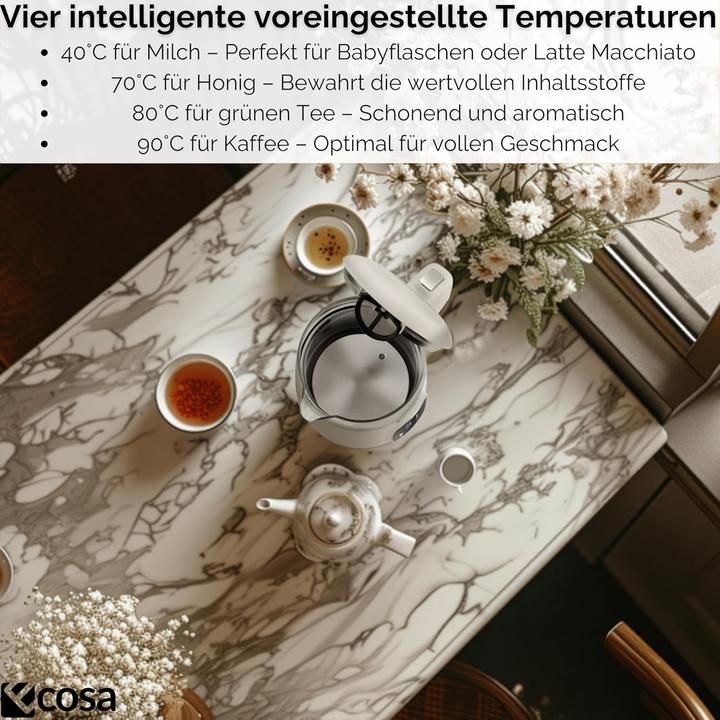 Immagine prodotto Ecosa Wasserkocher mit Temperatureinstellung (1,7 Liter) (1.70 l)