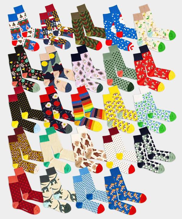 Actual product image DillySocks Advent calendar