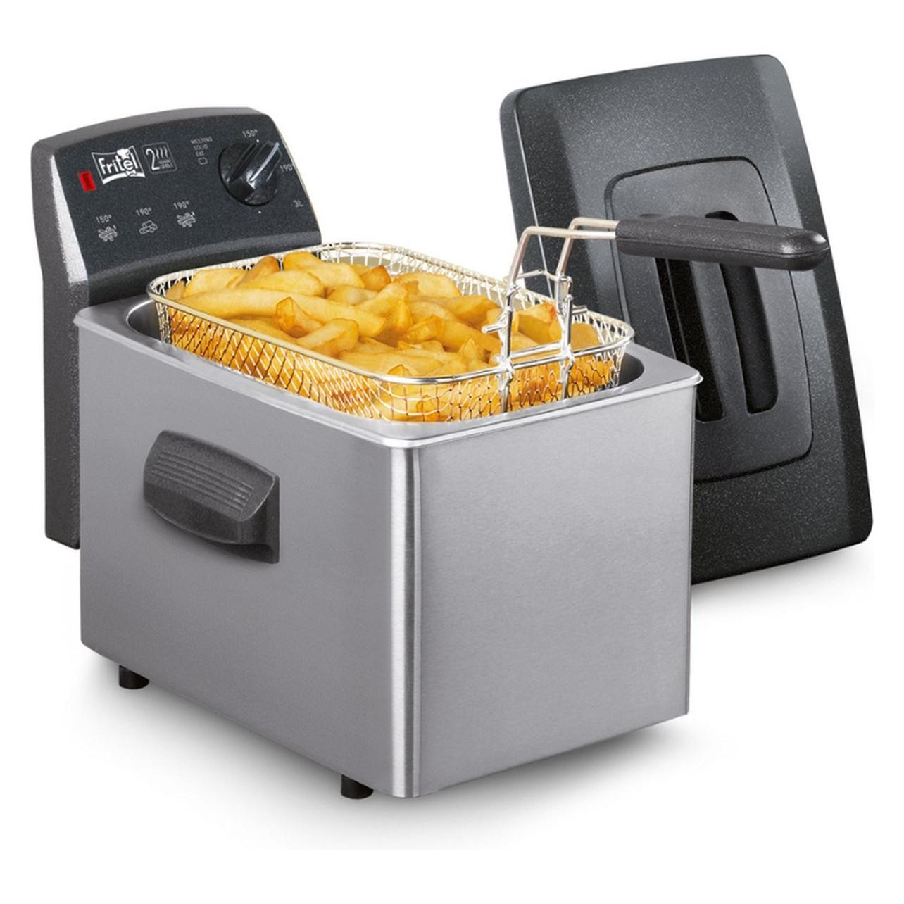 Fritel Turbo Sf 4150, 3 Liter, 2400 Watt, Friteuse, Zilver