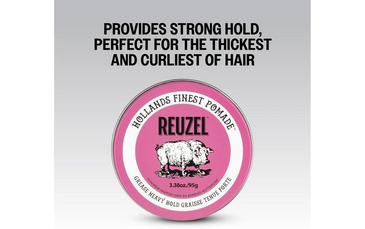 Actual product image Reuzel - Pink Heavy Hold Grease Pomade 113 ml (Hair pomade, Hair wax, 113 ml)